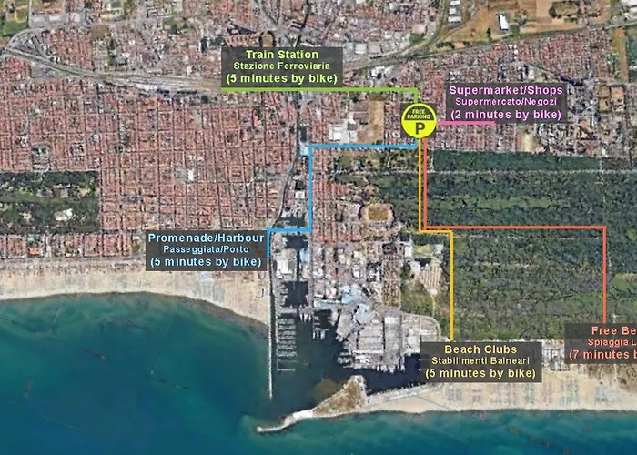 Luminoso, Spazioso Con Aria Condiz E Bici 维亚雷焦